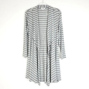 LNA Brushed Divergence Striped Open Front Cardigan S